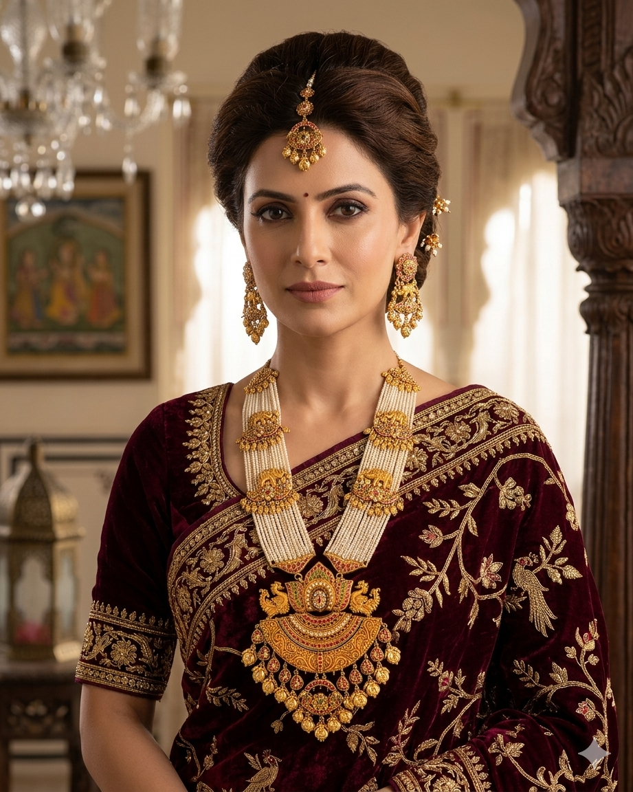 Rajwada Heritage Temple Necklace Set