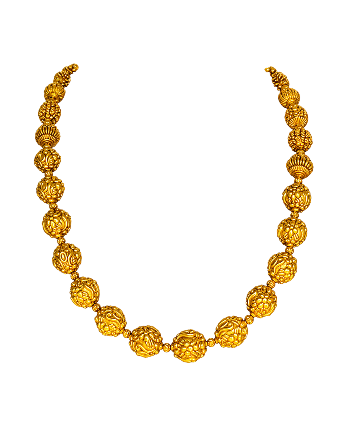Classic Rajwada Gold Beaded Necklace – Traditional Heritage Jewellery